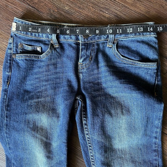 American Rag Cie Skinny Jeans Juniors Size 3 R Low Rise Medium Wash Blue Denim - Picture 11 of 12